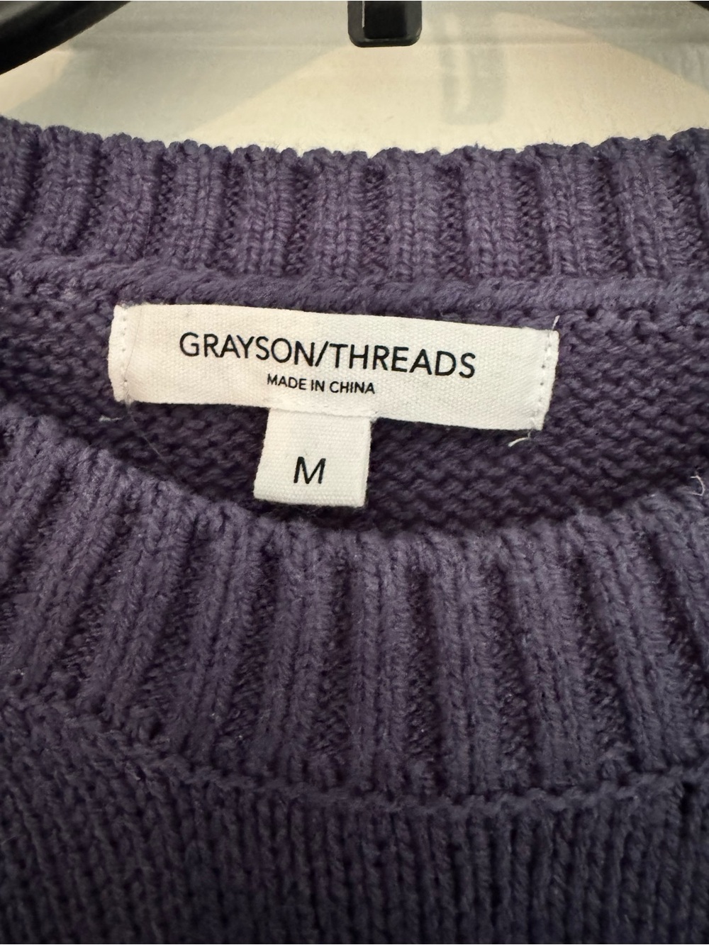 Grayson Threads - Cropped American Flag Bear Sweater in Navy - Picture 4 of 5